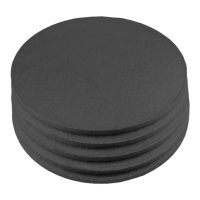 5 x Cake Drum 30 cm round BLACK (13 mm) - Cakeboard