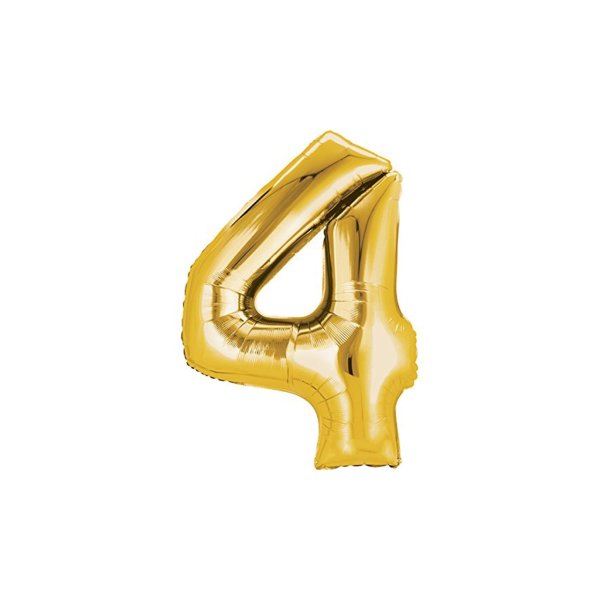 Number Balloon - 4 - 80 cm - GOLD