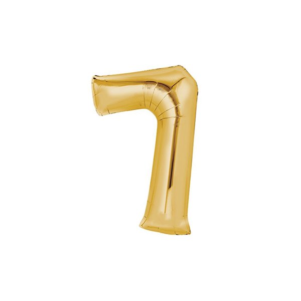 Zahlenballon - 7 - 80 cm - GOLD