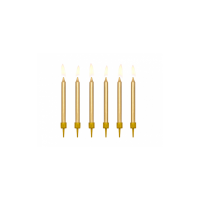 6 Cake candles - Gold
