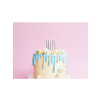 6 Cake candles - Silver