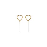 2 Sparklers - Heart - Gold