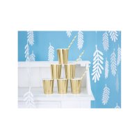 6 PaperCups Trend - 220 ml - Gold