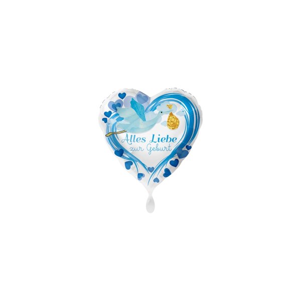 Foil Balloon - Alles Liebe zur Geburt Blau