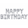 Folienballon - Schriftzug - Happy Birthday - Silber