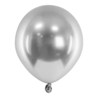 50 Miniballons - Ø 12cm - Glossy - Silber...