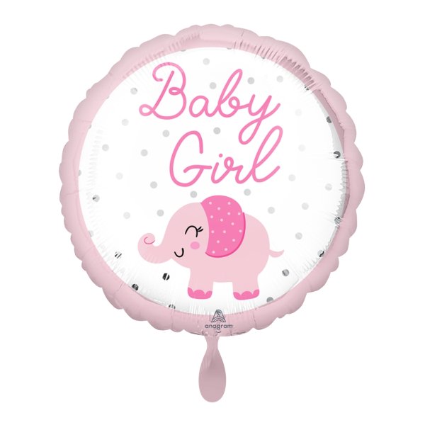 Foil Balloon - Baby Girl - Elephant