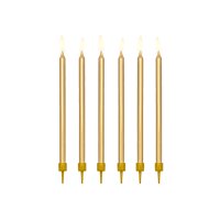 12 Cake Candles XL - Gold