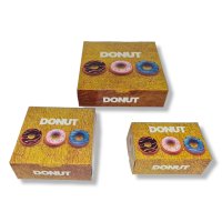 Donut Box for 4 - 100 pcs