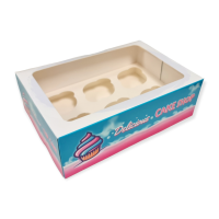 5 x Cupcake Box - 6er  (25 x 17 x 8 cm) mit Einleger -...