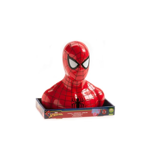 Spiderman Coinbank with edible wafer money