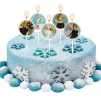 5 pcs little cake candles - Frozen