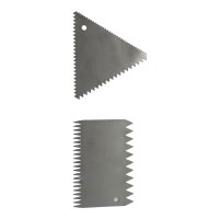 Metall Tortenschaber mit Rillen / Tortenkamm / Kuchengarnierer Quadrat