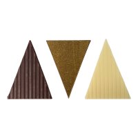 Choco Deco - Triangle - Dark - 300 pieces (45 x 35 mm)