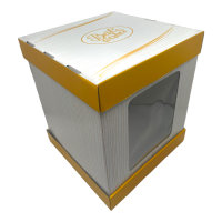 High cake box - with window - 34 x 34 x 40 cm