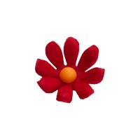Sugar Flower - Daisy - red (100 pcs) - Shantys