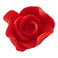 Sugar flower - rose small- red (16 pieces) - Shantys