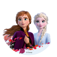 Tortenaufleger Wafer rund - Frozen Elsa & Anna - 20...